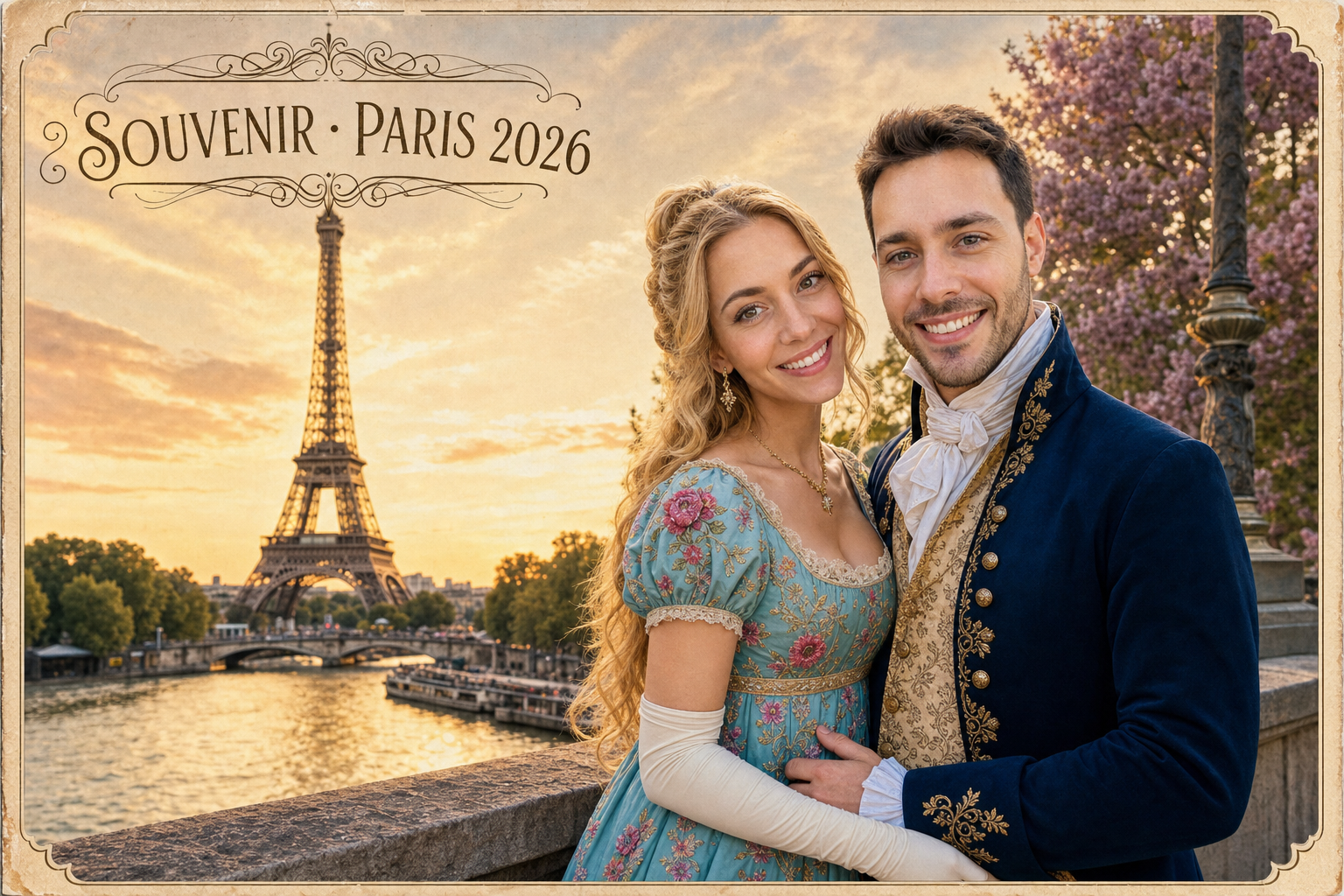 Carte postale souvenir « Souvenir Paris 2026 »