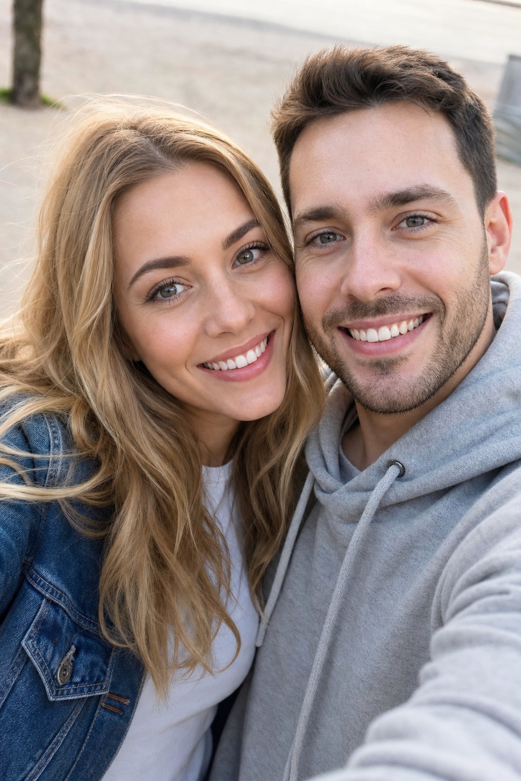 Selfie du quotidien du couple